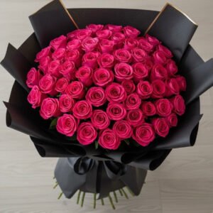 100 Long-Stem Hot Pink Rose Bouquet