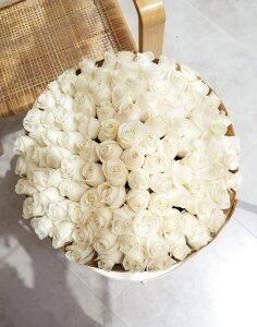 50 Long-Stem White Rose Bouquet