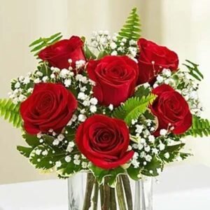 Classic Elegance Roses - Six Red
