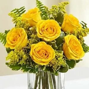 Classic Elegance Roses - Six Yellow