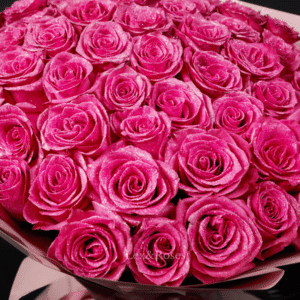 Glitter Hot Pink Roses
