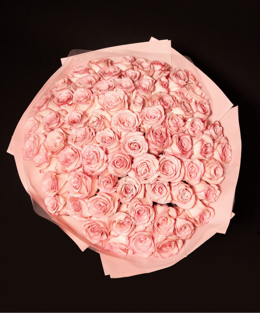 Glitter Light Pink Roses