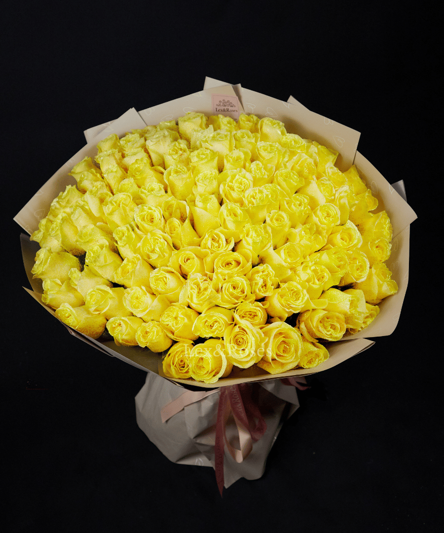 Glitter Yellow Roses
