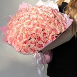 NO. 358 - 75 Pink Roses Bouquet