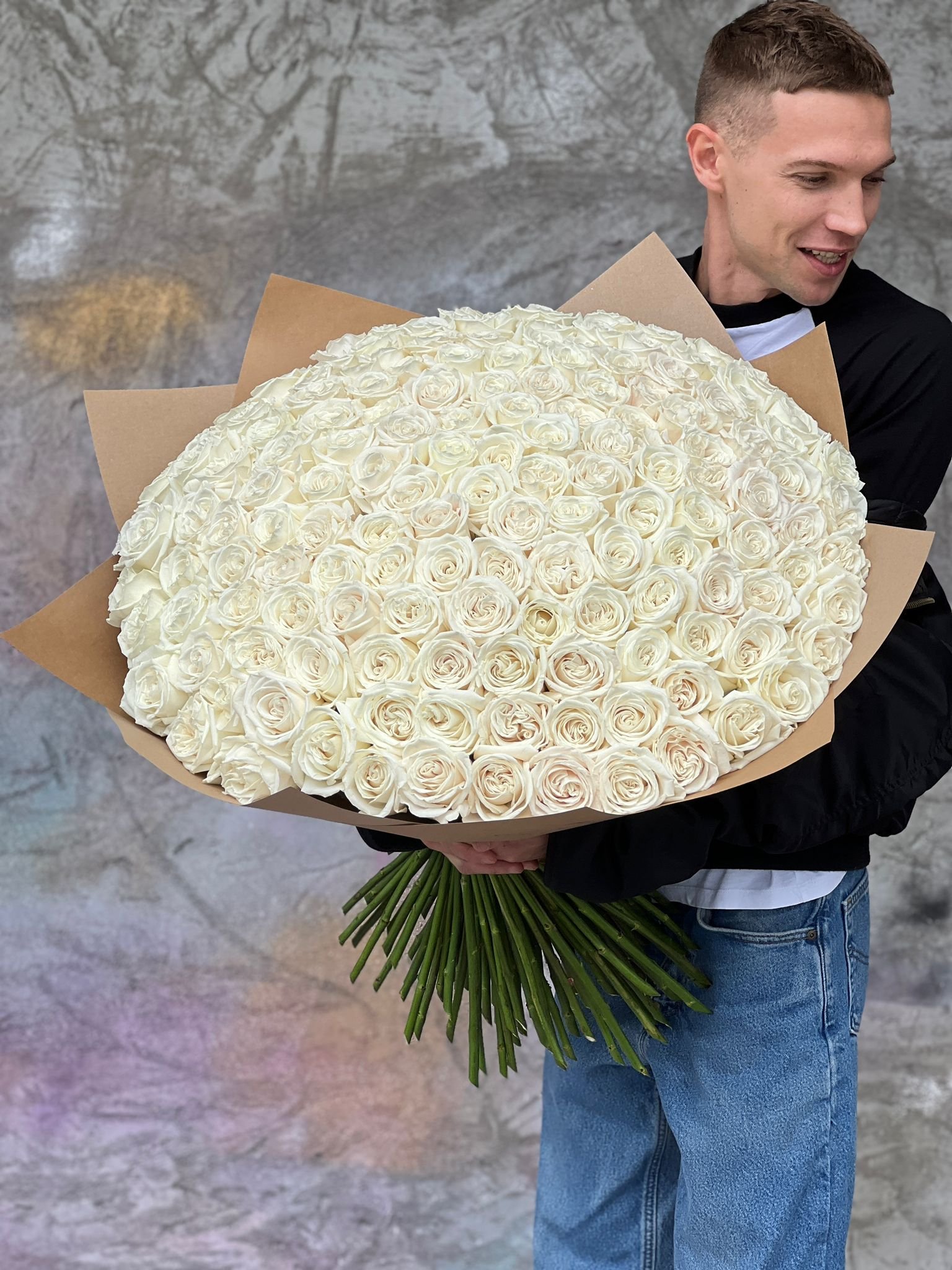 NO. 444 - TWO HUNDRED WHITE ROSES