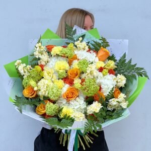 NO. 931 - ORANGE & GREEN BOUQUET