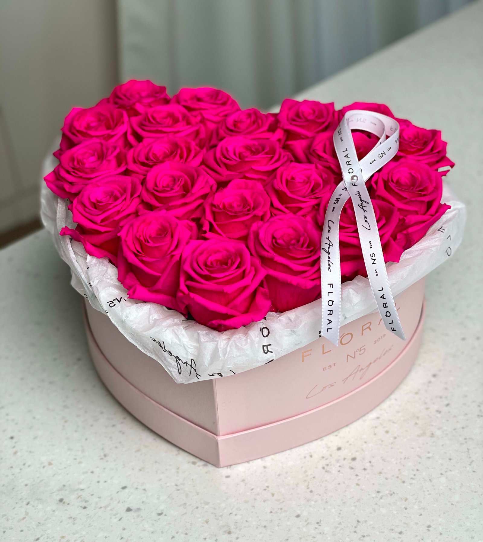 NO.228 - ETERNAL HOT-PINK ROSES HEART