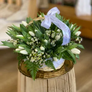 NO.271 - Tulips & Wax Flowers basket