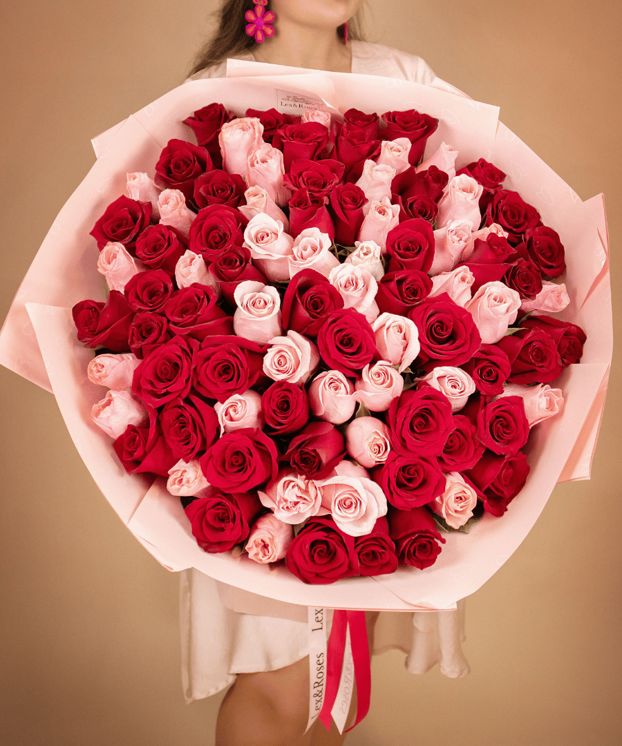 Pink & Red Rose Bouquet