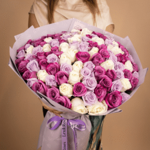 Purple Tones Rose Bouquet
