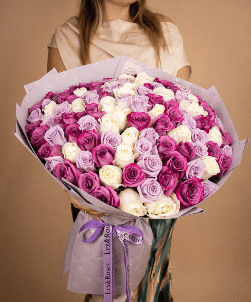 Purple Tones Rose Bouquet
